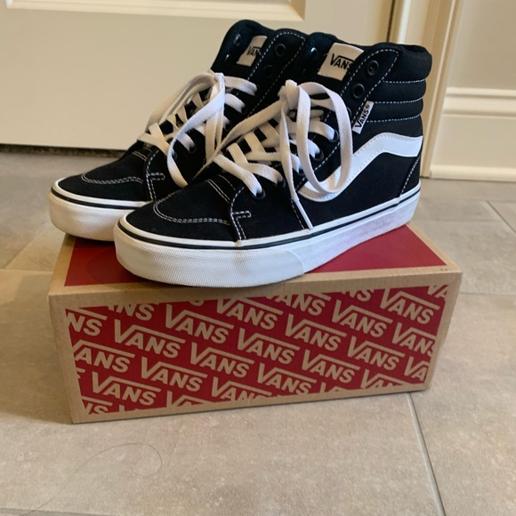 Vans SK8-HI Shoe Women's size 7- black and white - Picture 5 of 12
